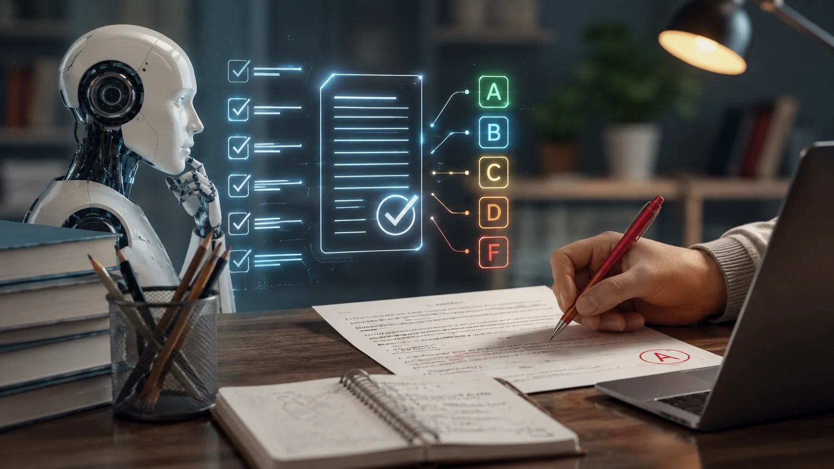 Учитель оцінює учнівську роботу за критеріями за допомогою штучного інтелекту
