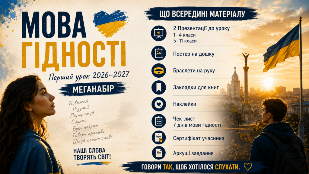 Презентація Перший урок 2026–2027 Мова гідності НУШ