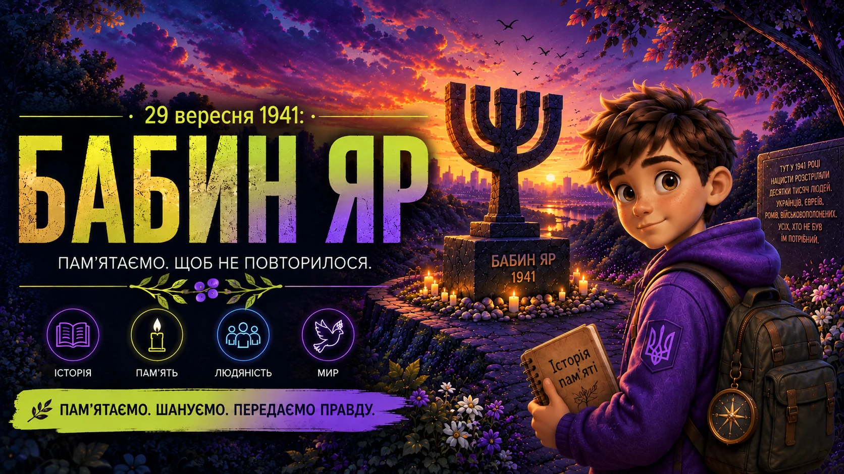 Бабин Яр — виховна година Бабин Яр — виховна година до Дня пам’яті жертв Бабиного Яру