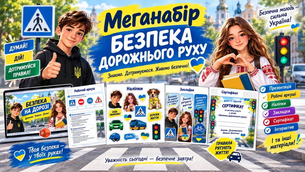 Меганабір «Безпека дорожнього руху» для дітей