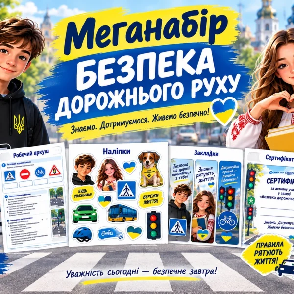 Меганабір «Безпека дорожнього руху» для дітей