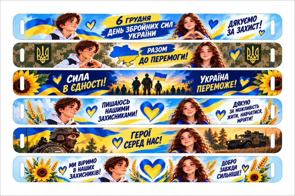 Патріотичні браслети до Дня Збройних Сил України 6 грудня