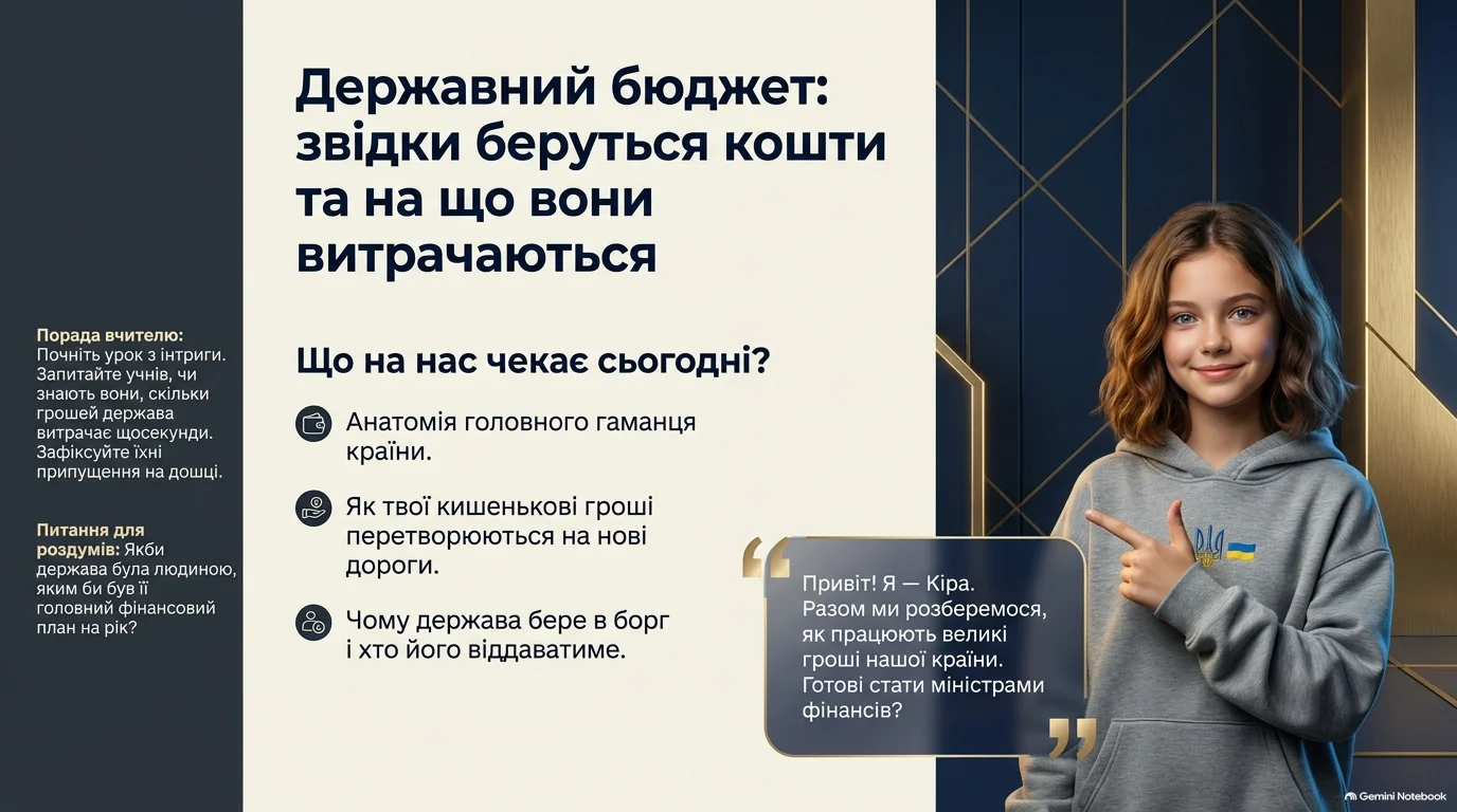 Державний бюджет звідки беруться кошти та на що вони витрачаються - презентація НУШ Державний бюджет України — доходи та видатки