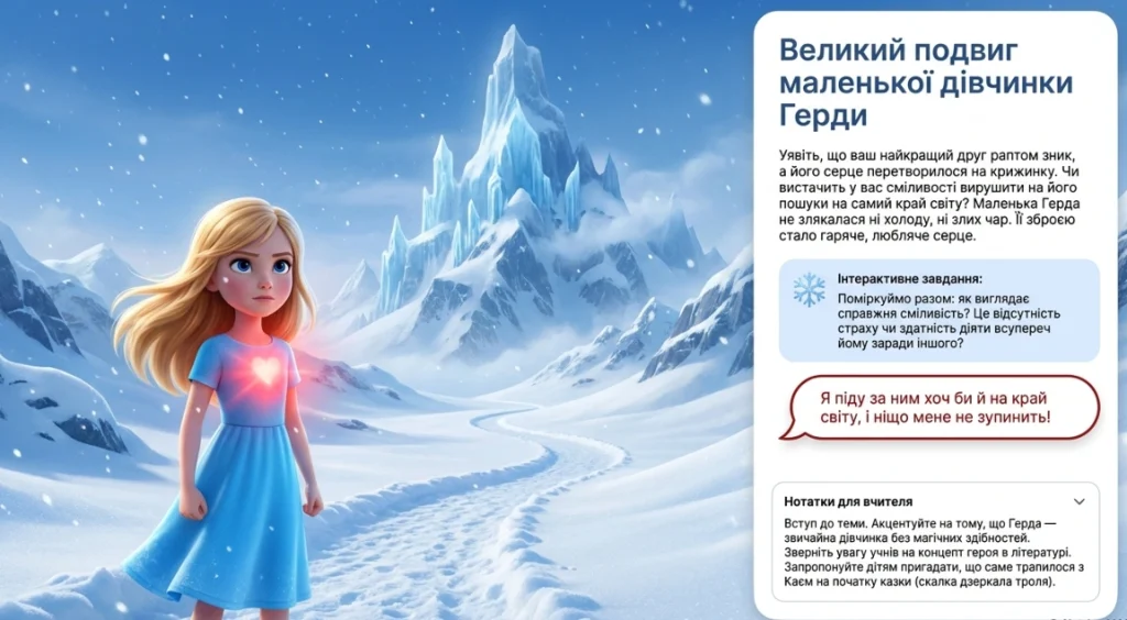 Герда Снігова Королева — шлях і перешкоди