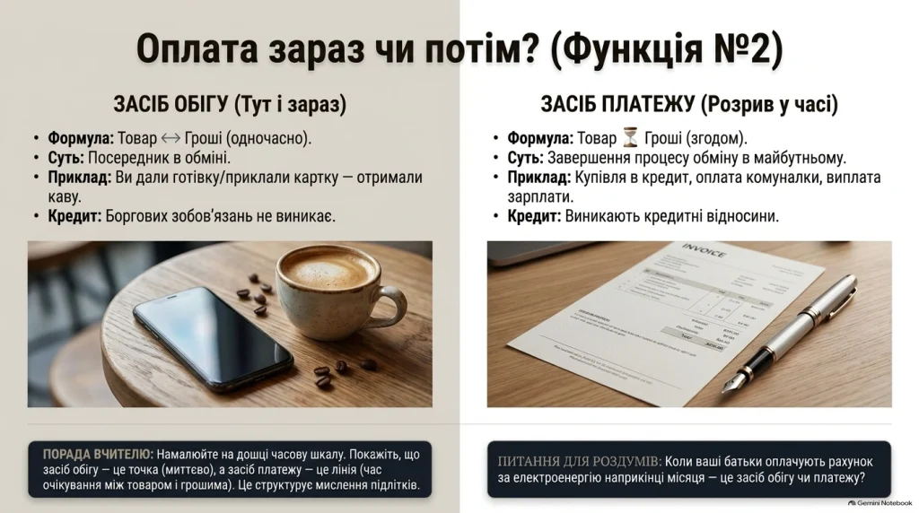 Засіб обігу та засіб платежу — функції грошей