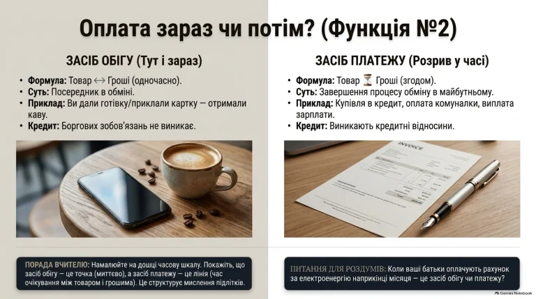 Засіб обігу та засіб платежу — функції грошей