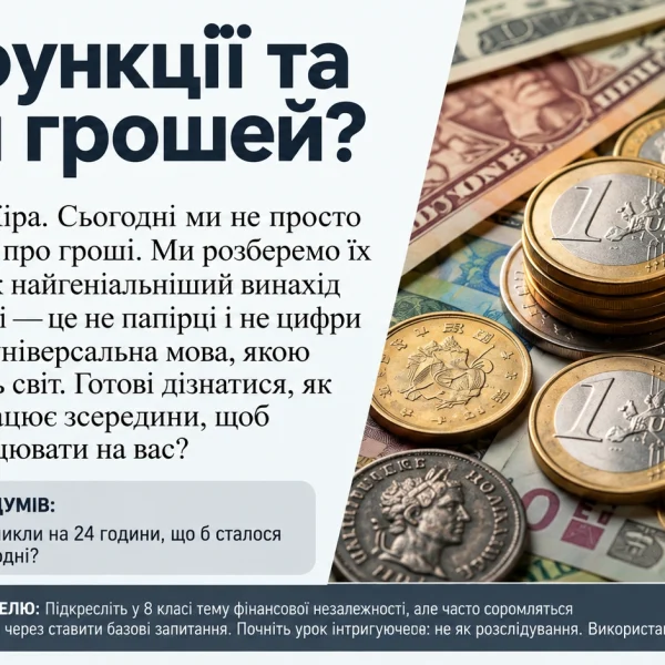 Які функції та види грошей — презентація для 8 класу НУШ