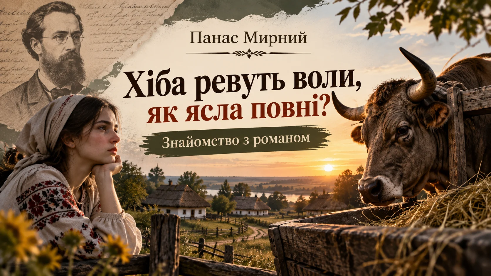 Панас Мирний «Хіба ревуть воли, як ясла повні?» — знайомство з романом