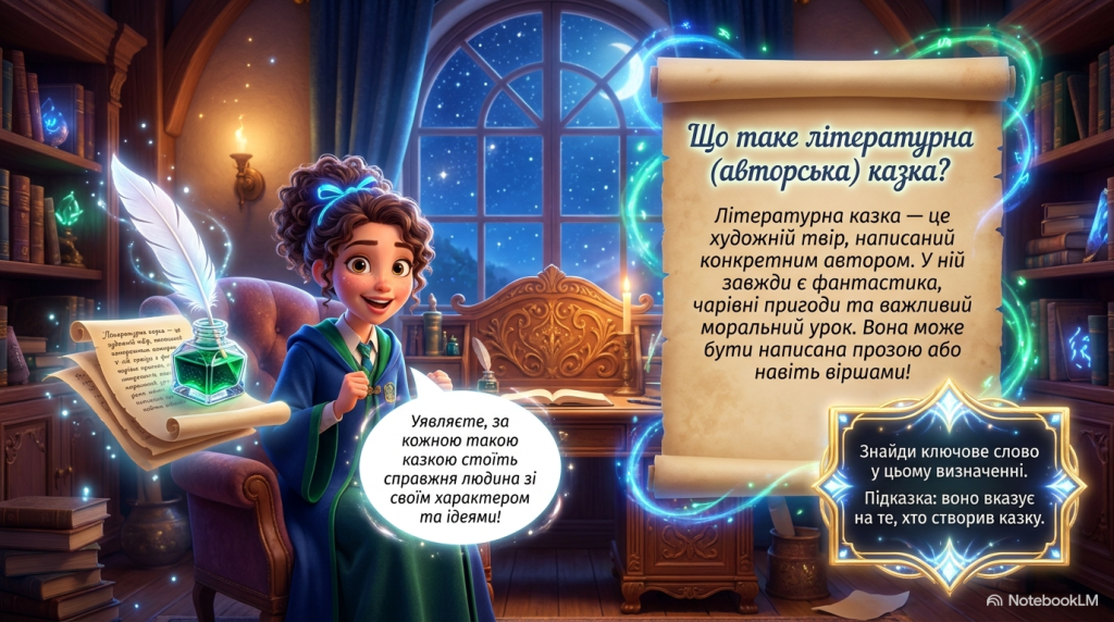 Ознаки літературної казки — авторський твір