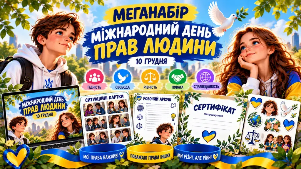 Міжнародний день прав людини — презентація та матеріали для виховної години