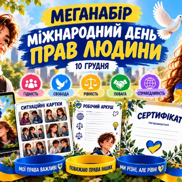 Міжнародний день прав людини — презентація та матеріали для виховної години