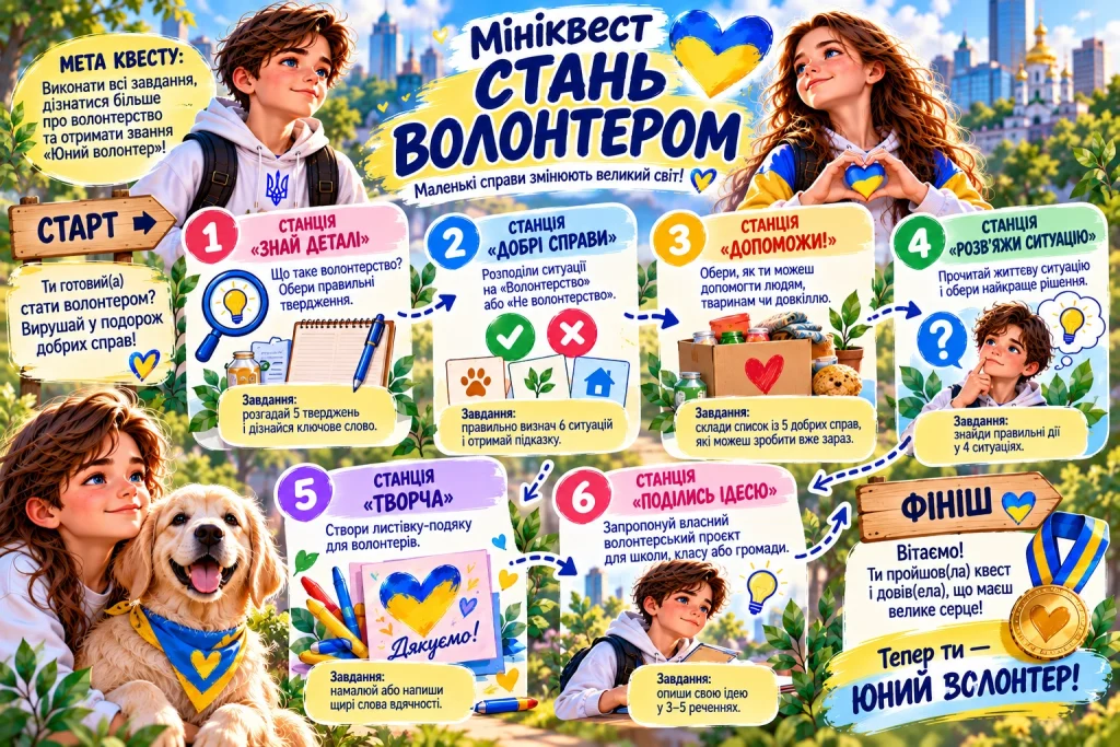 Мініквест «Стань волонтером» до Міжнародного дня волонтера 5 грудня