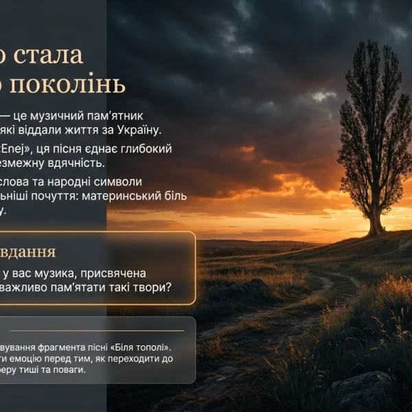 Патріотизм і пам’ять у пісні «Біля тополі»