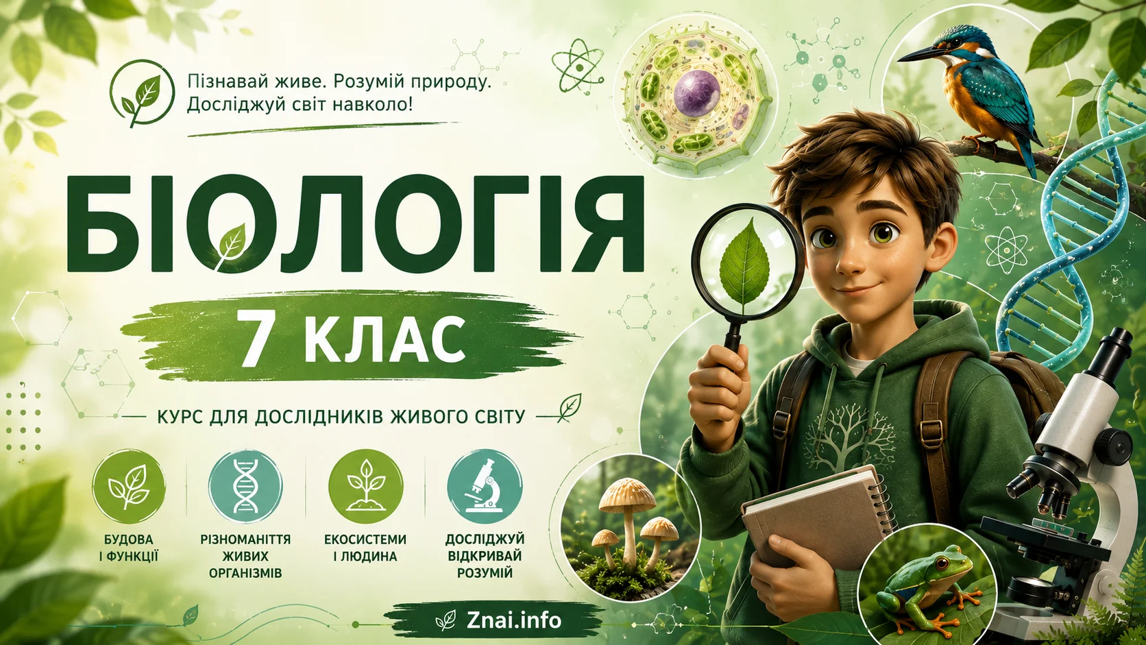 Презентація з біології, 7 клас НУШ Презентація: Чому біологію називають наукою ХХІ сторіччя (7 клас НУШ) - Зображення 1