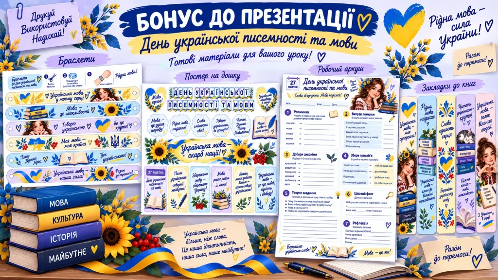 Роздатковий матеріал до Дня української писемності та мови 27 жовтня