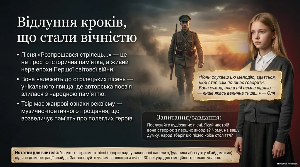 Українська стрілецька пісня «Розпрощався стрілець…»