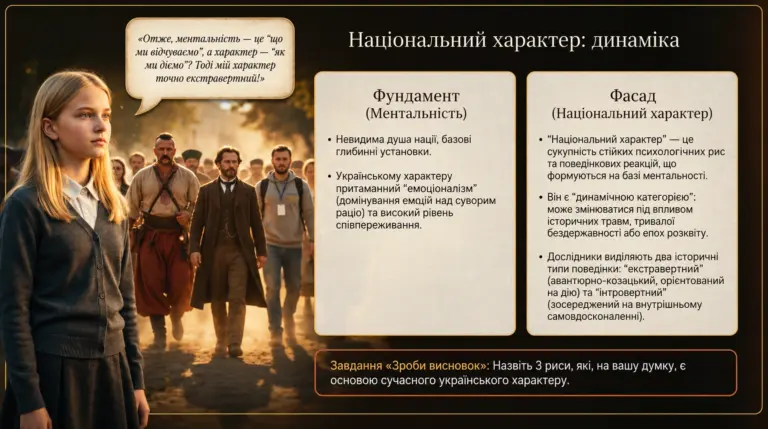 Ментальність і національний характер українців: взаємозв’язок культури, традицій і стереотипів — презентація НУШ