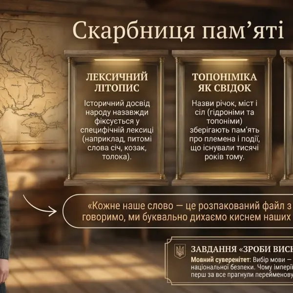 Мова — душа й ознака народу: глибинні корені українського слова, презентація НУШ
