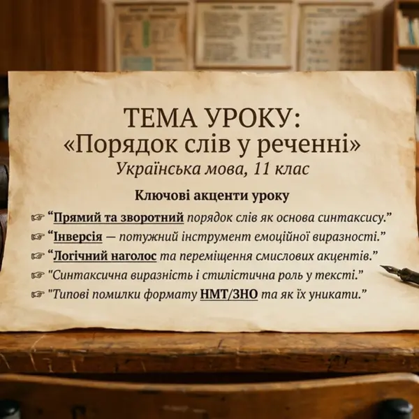 Презентація "Порядок слів у реченні"