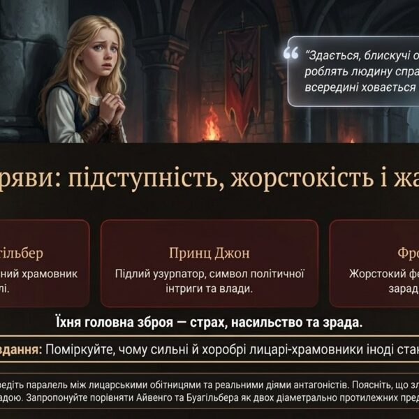 Презентація В. Скотт «Айвенго» — світ темряви, жорстокості та підступності